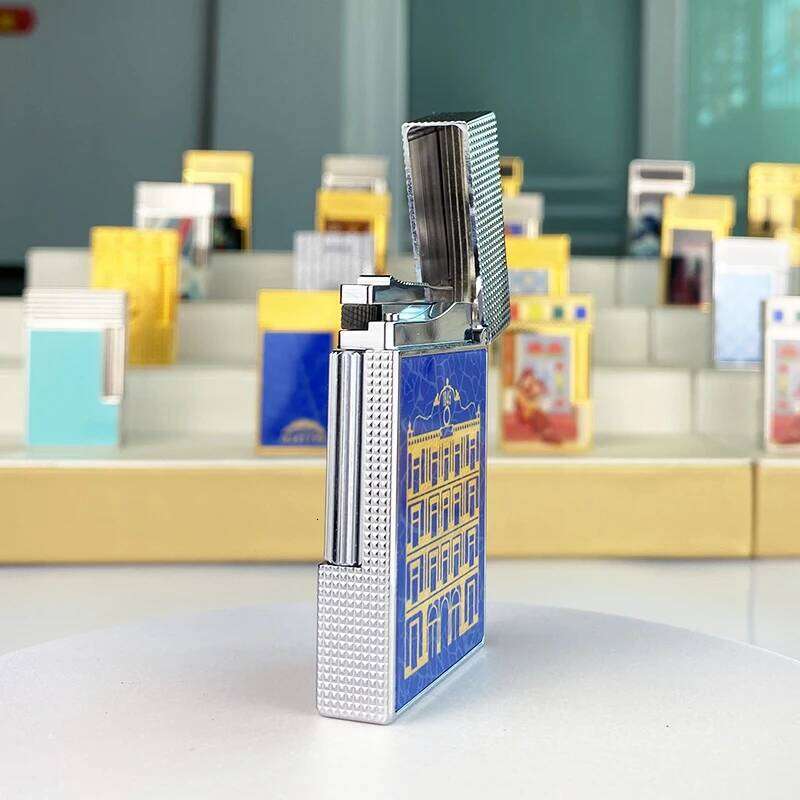 New Commemorative Edition Luxury Lighter Single And Double Flame Flat Tone Natural Paint Smoker L2 Series 19003 High-Quality DP