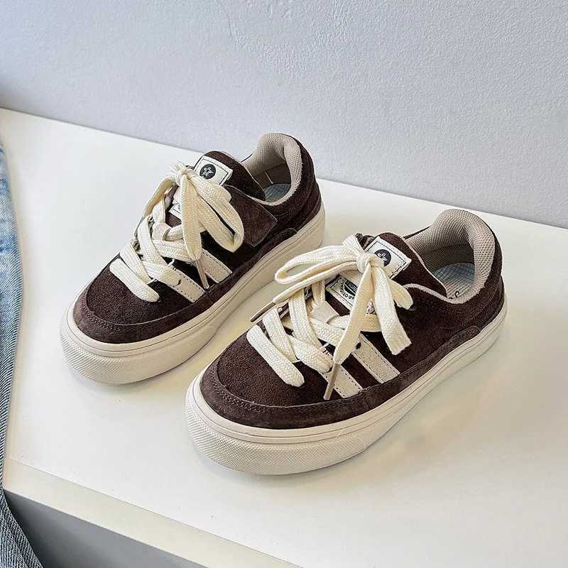 Childrens girls boys genuine leather lace tennis shoes childrens coaches childrens autumn unisex walking and running shoes X250409