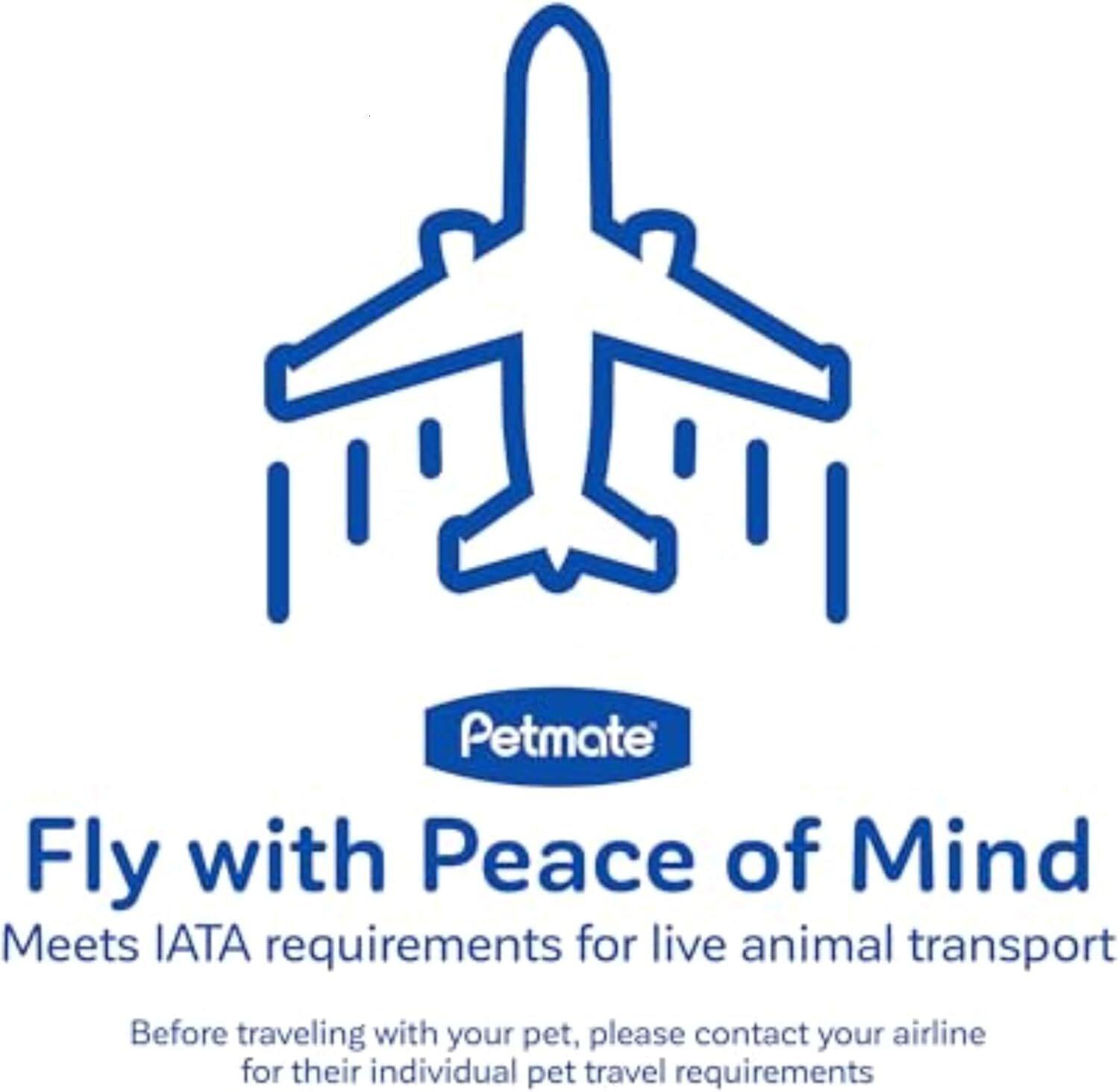 Petmate Sky Kennel - Suitable for aviation and travel, airline approved dog cage for pets weighing 15-30 pounds, heavy-duty kennel, made in the United