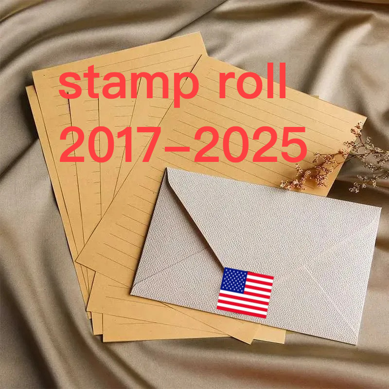 wholesale Thank you for your letter General Postcard Envelope Postage Adhesive Tag Decorative Tag Decorative Stamp roll Diy Stickers