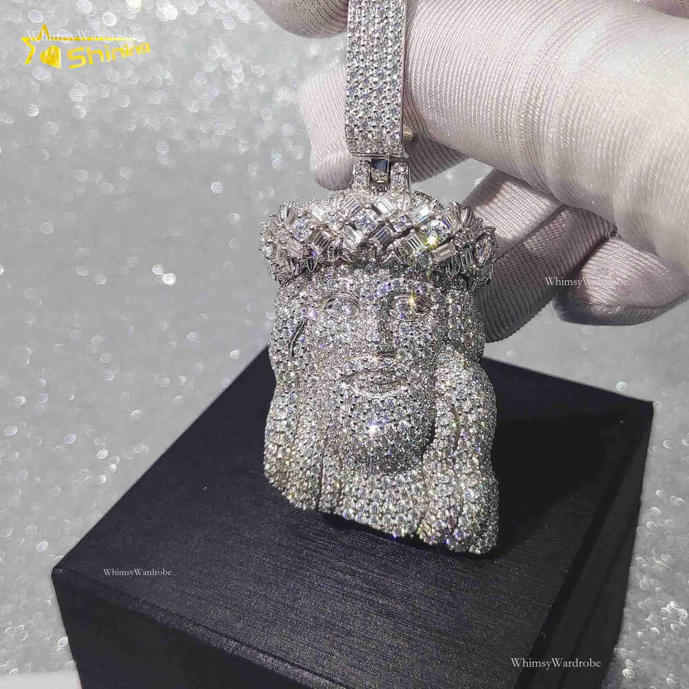 Pass Dia Tester FL Moissanite Hip Hop Jewelry S Jesus Pendant
