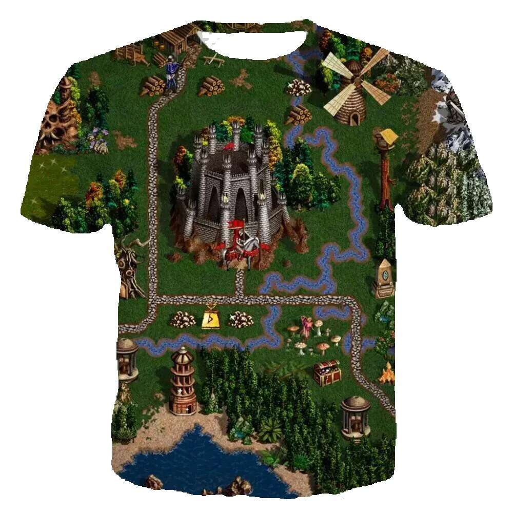 Summer Power Magic Hero Game 3D Printing Men's and Women's Fashion Extra Large Short Sleeve Children's T-shirt Top