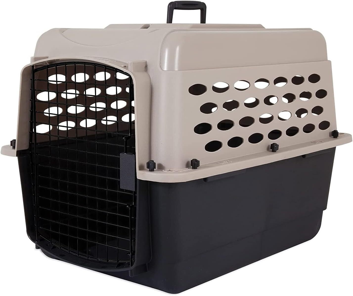 petmate vari dog kennel portable dog carriers crates for medium dogs airlinefriendly durable plastic pet carrier for home and travel 28 inches taupe