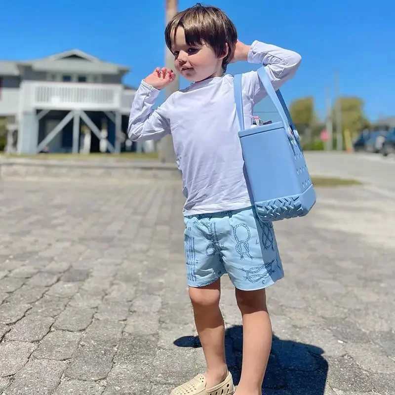 Small Bogg Bag Mini Childs Beach Rubber Tote Bags Waterproof Sandproof Summer Storage Basket Women Shopping Bag Kid Beach Bag XLC250409