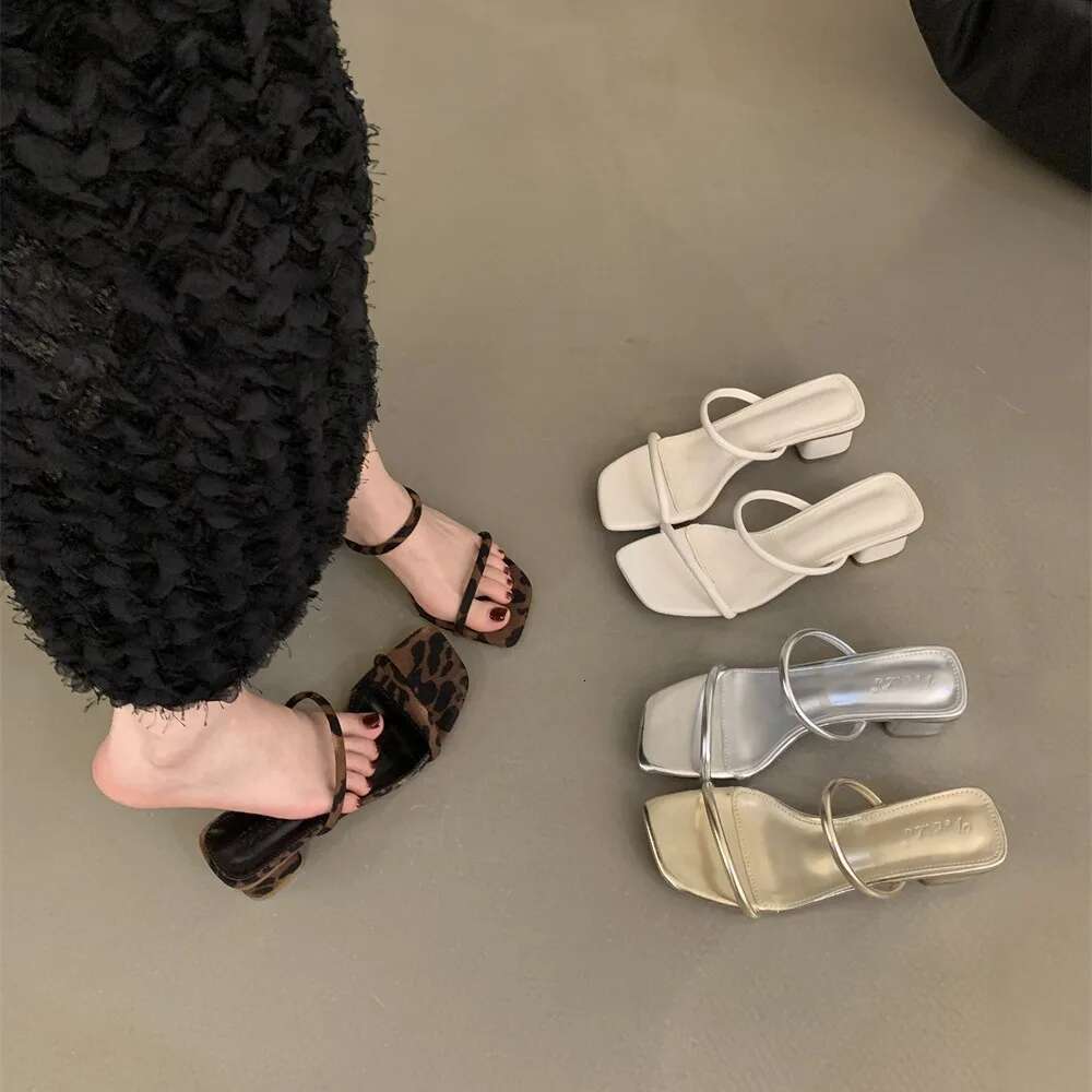 Rubber Low Shoes Rome Hoof Heels PU Fabric