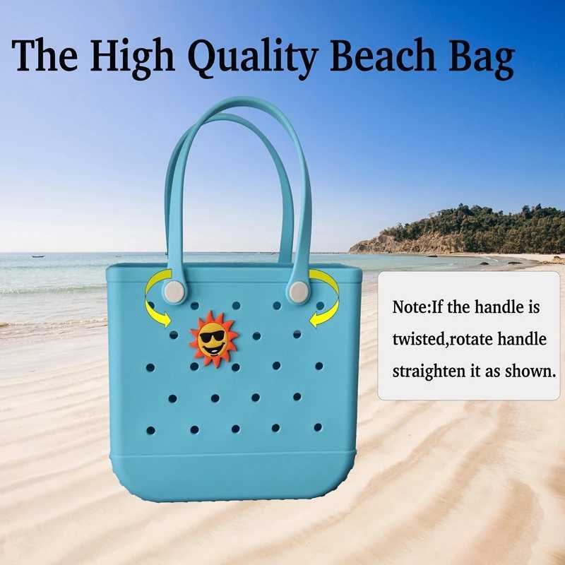 Small beach tote bag with beach suitable for children waterproof washable tip durable open tote bag used for Christmas giftsT250409