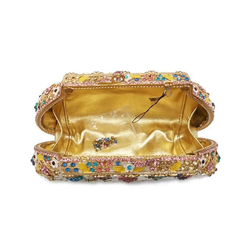 New Bg Bridal Wedding Bag Purses Wer Shape Dia Handbags Fashion Women Crystal Prom Clutch Purse