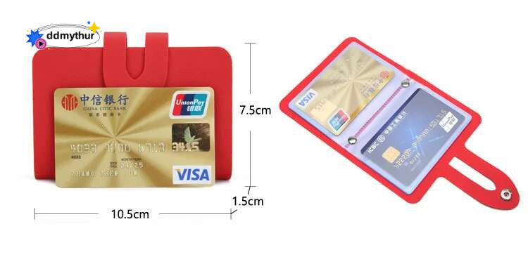 1PCS PU leather soft multi-card male and female bank card holder simple travel solid color small gift ddmythur