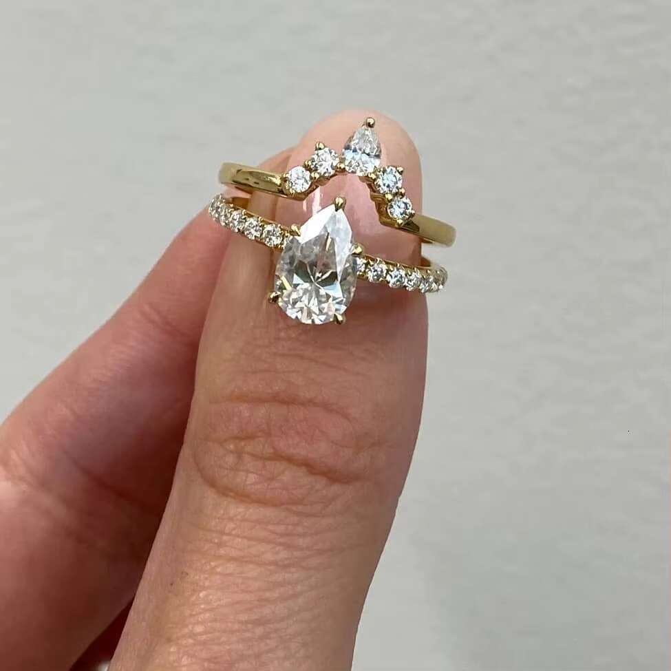 10K 14K 18K Solid Gold Ring Moissanite Engagement Rings Women Daily Jewelry Oval Round Pear Moissanite Wedding Ring for Women