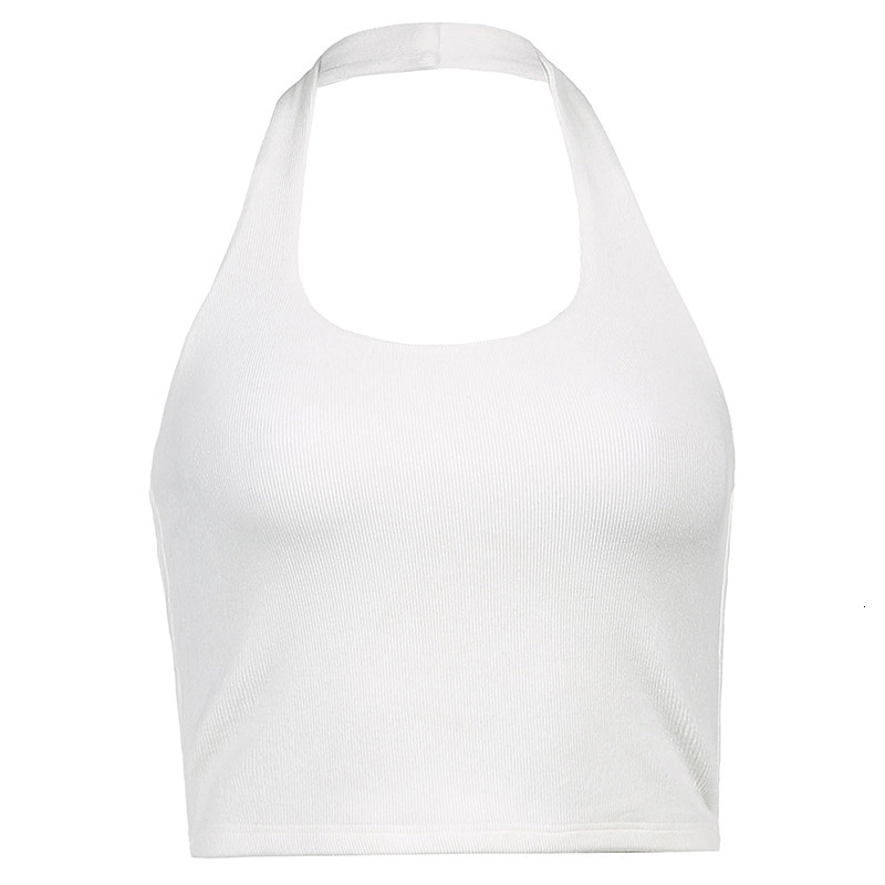 2025S Designer Women S T Shirt Sexy Spicy Girl Hanging Neck Back Small Strap Female Slim Fit Style Open Navel Solid Color Thread Versatile Short Top T