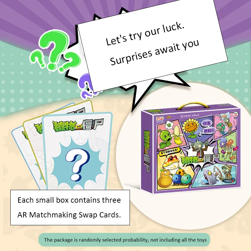 Plants vs. Zombies 2 Blind Box Cave Fun Toy Set Action Figures Fun lottery blind box Ornaments Party Sweepstakes Game Kid Gift