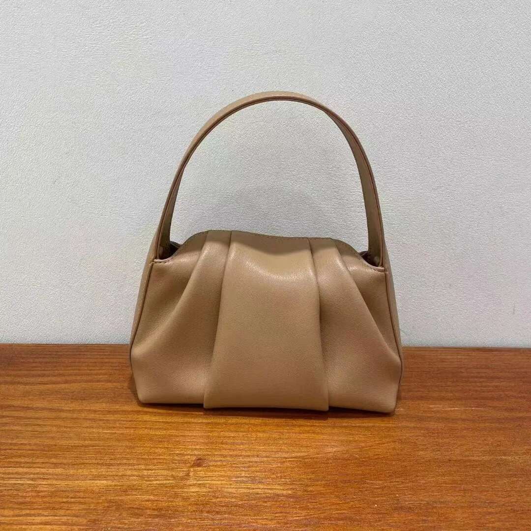 Brand Design Fashion Lady Pleated Cloud 2024 Portable High Quality Genuine Leather Handbags For Women Crossbody Bags
