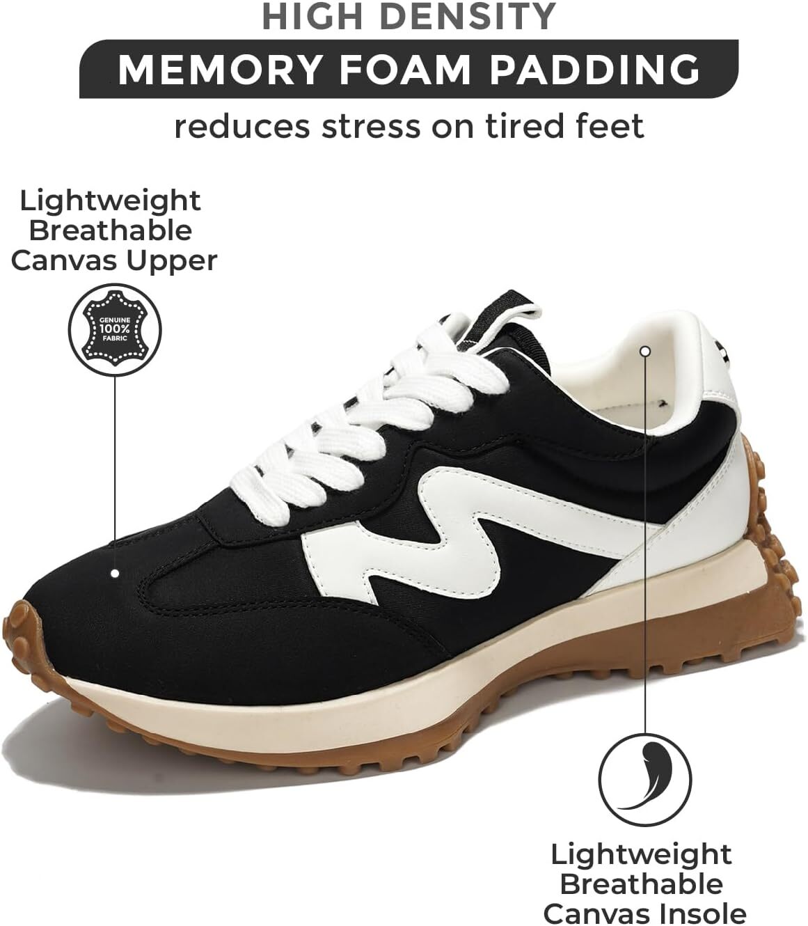 Women's shoes, memory foam sneakers, anti-skid women's fashion sneakers and comfortable women's sneakers - casual women's shoes li