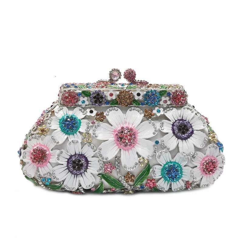 New Bg Bridal Wedding Bag Purses Wer Shape Dia Handbags Fashion Women Crystal Prom Clutch Purse