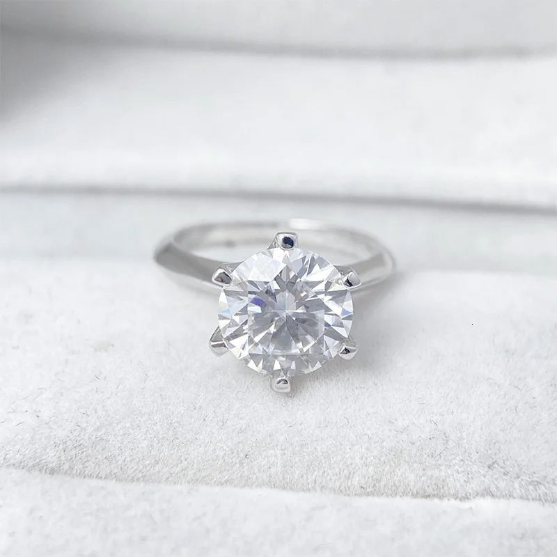 Tezzc 1ct 2ct 3ct 5ct womens engagement ring 925 sterling silver diamond ring wholesale jewelry 250325