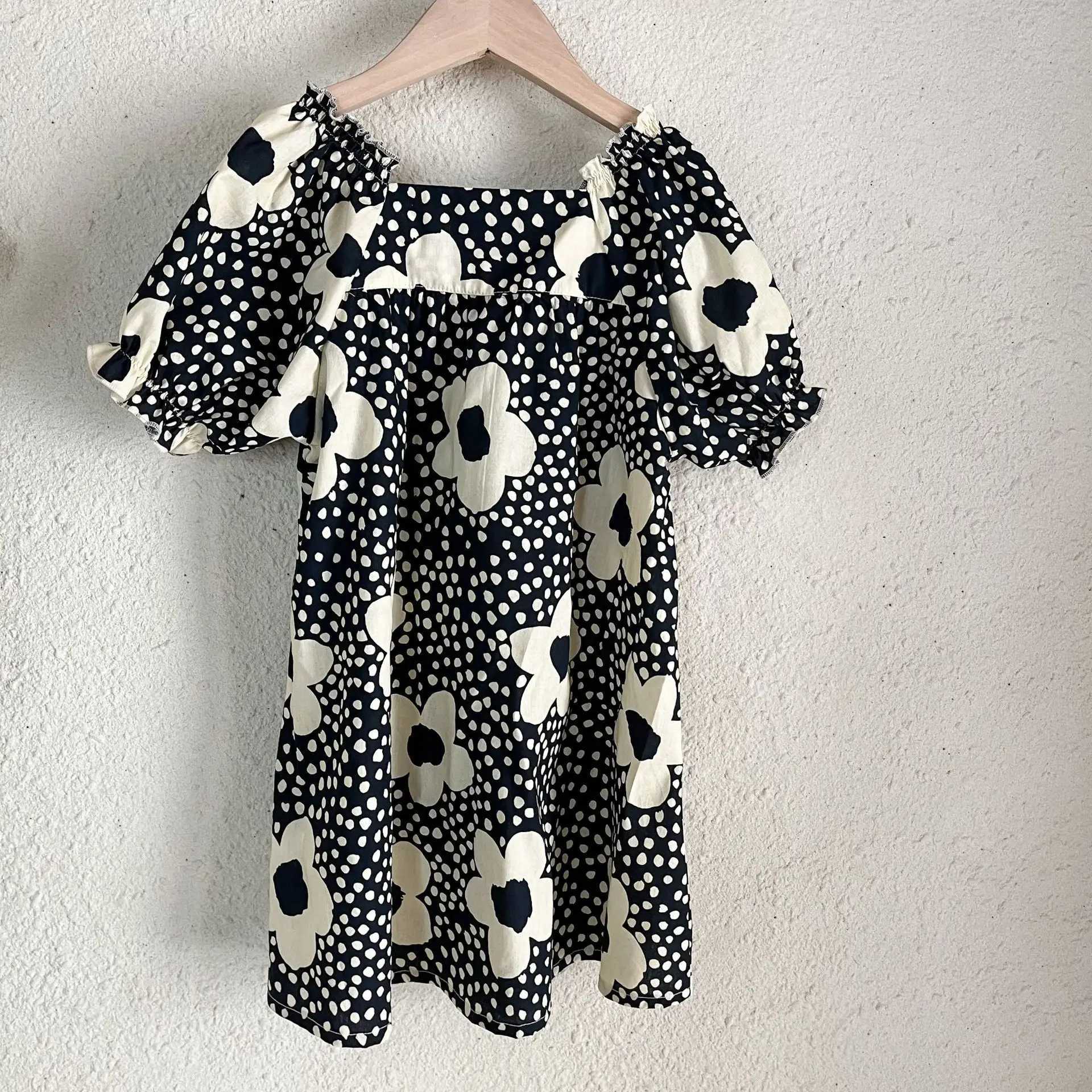 22064-1 Wholesale Brothers and sisters Clothing 2024 Summer New Holiday Style Baby Girls Dress Short Sleeve Casual Boys Two Piece Set S2548