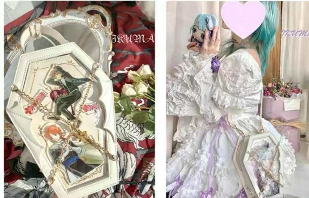 JIAERDI Haruku Y2k Messenger Bag Women Gothic Japanese Handle Chain Transparent Handbag Ladies Vintage Mini Backpack Aesthetic