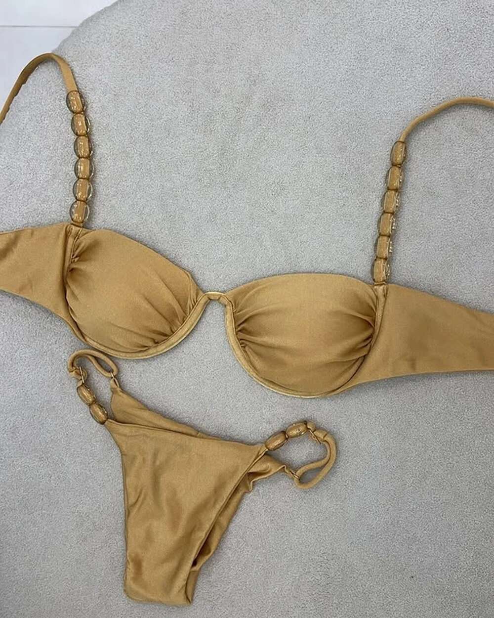2025 Sexy Bikini Set High Waist Golden Printed Women Swimwear Push Up Bikinis Swimsuit Female Biquini Bathing Suit