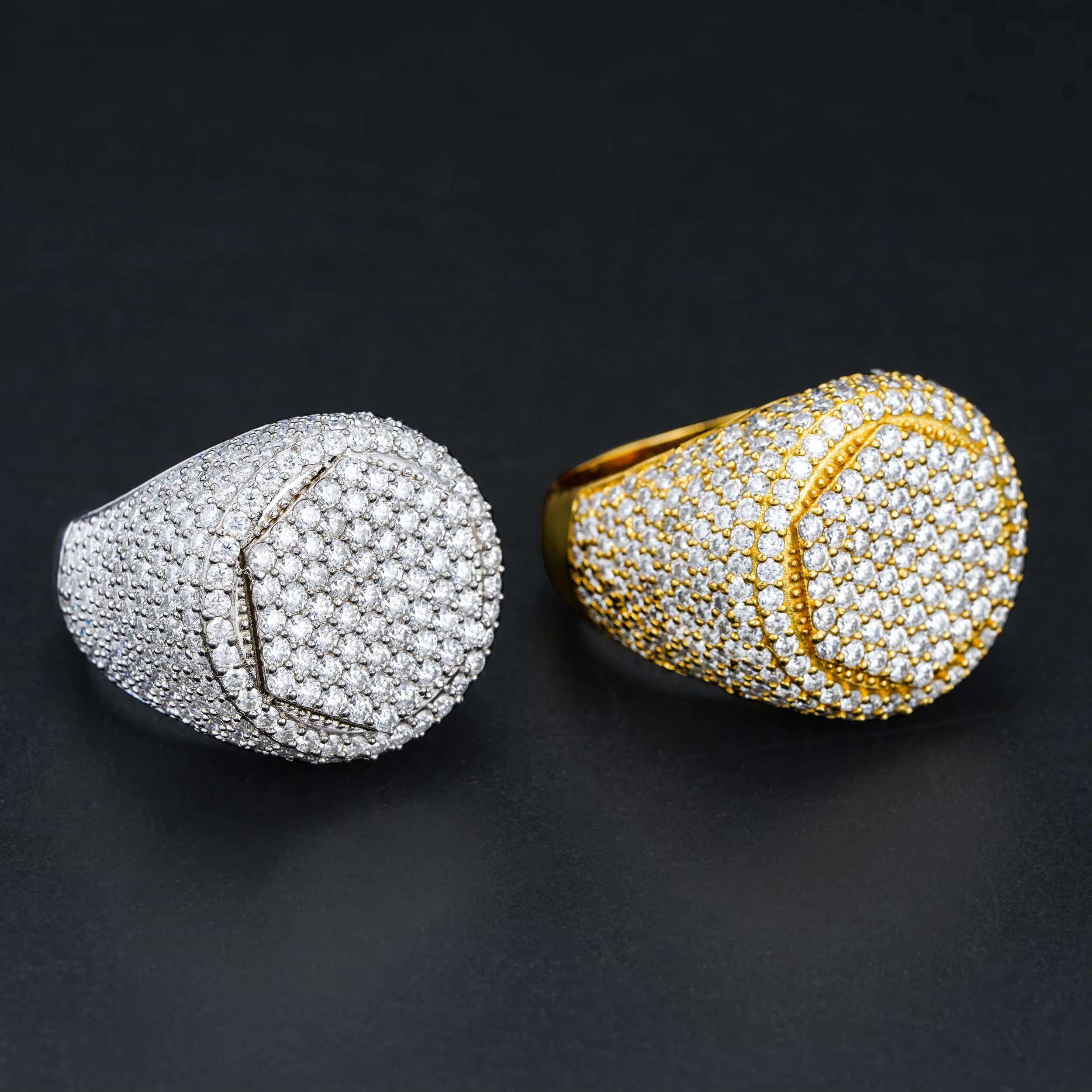 Rapper Jewelry S925 10/14/18k Vvs Moissanite Diamond Custom Moissanite Ring for Man Hip Hop Jewelry Vvs Moissanite Man Ring
