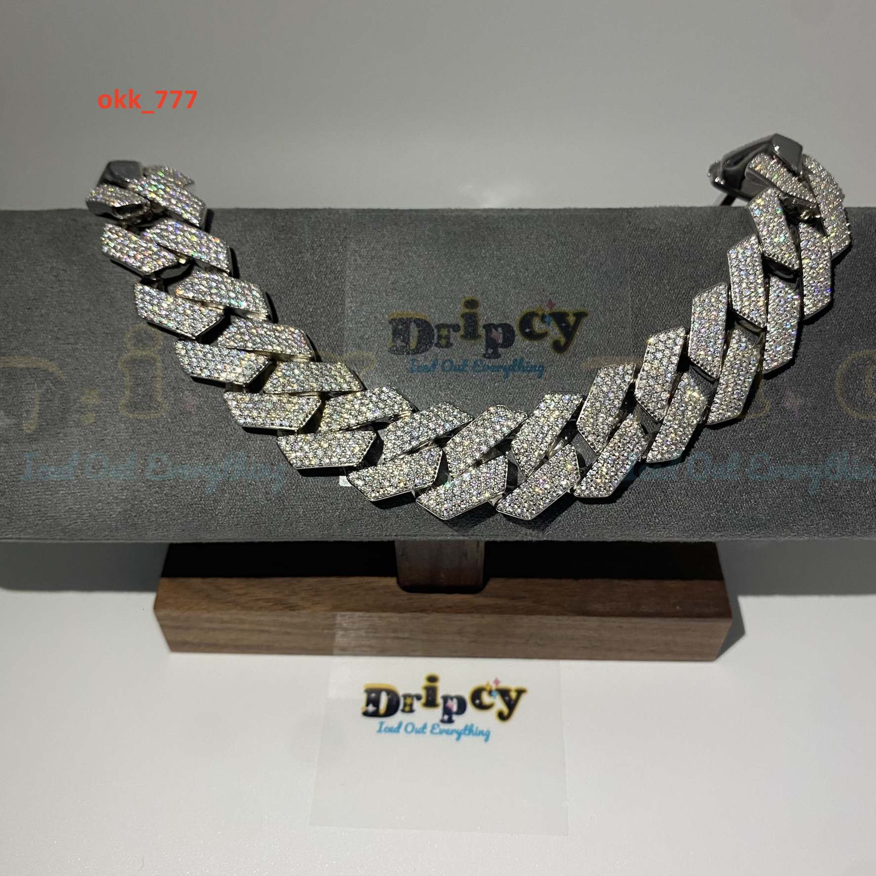 Factory Moissanite Vvs1 d Color Cuban Link Chain Real Iced Necklace Hip Hop Pass Diamond Test Blingbling