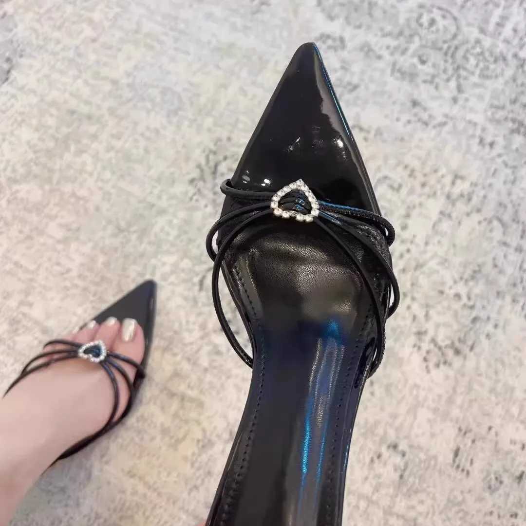 New Arrival Silver dot high heels suitable for womens slim high heels heartshaped rhinestone straight strap high heels and sandals suitable for outdoo