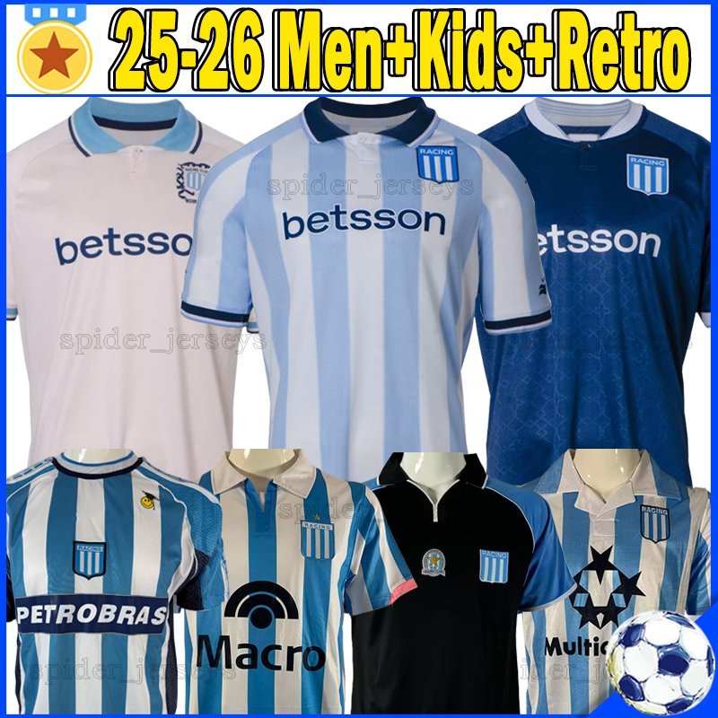XXXL 4XL 25 26 Racing Club de Avellaneda Soccer Jerseys Retro MARTINEZ SOLARI CARBONERO ZUCULINI 2025 2026 Player Sporting Argentinas Men Football Shirts kids kits