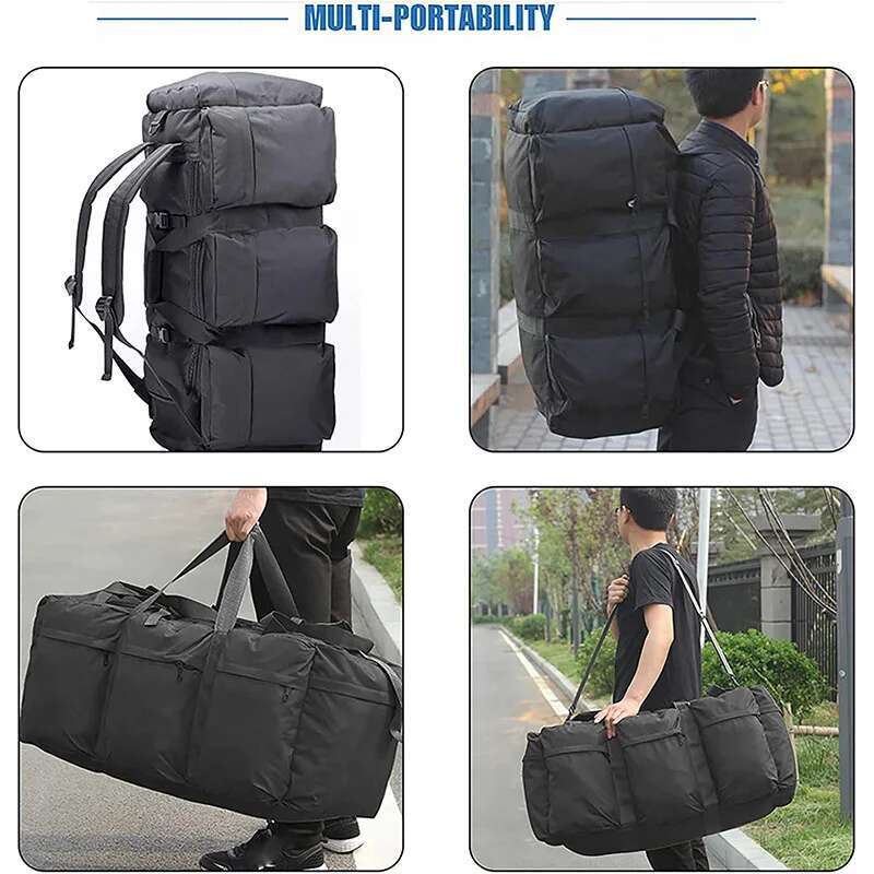 100L Camping Bag Travel Backpack Large Lage For Men Outdoor Shoulder Hiking Trekking Tourist Tactical Carry-On Duffel Weekend
