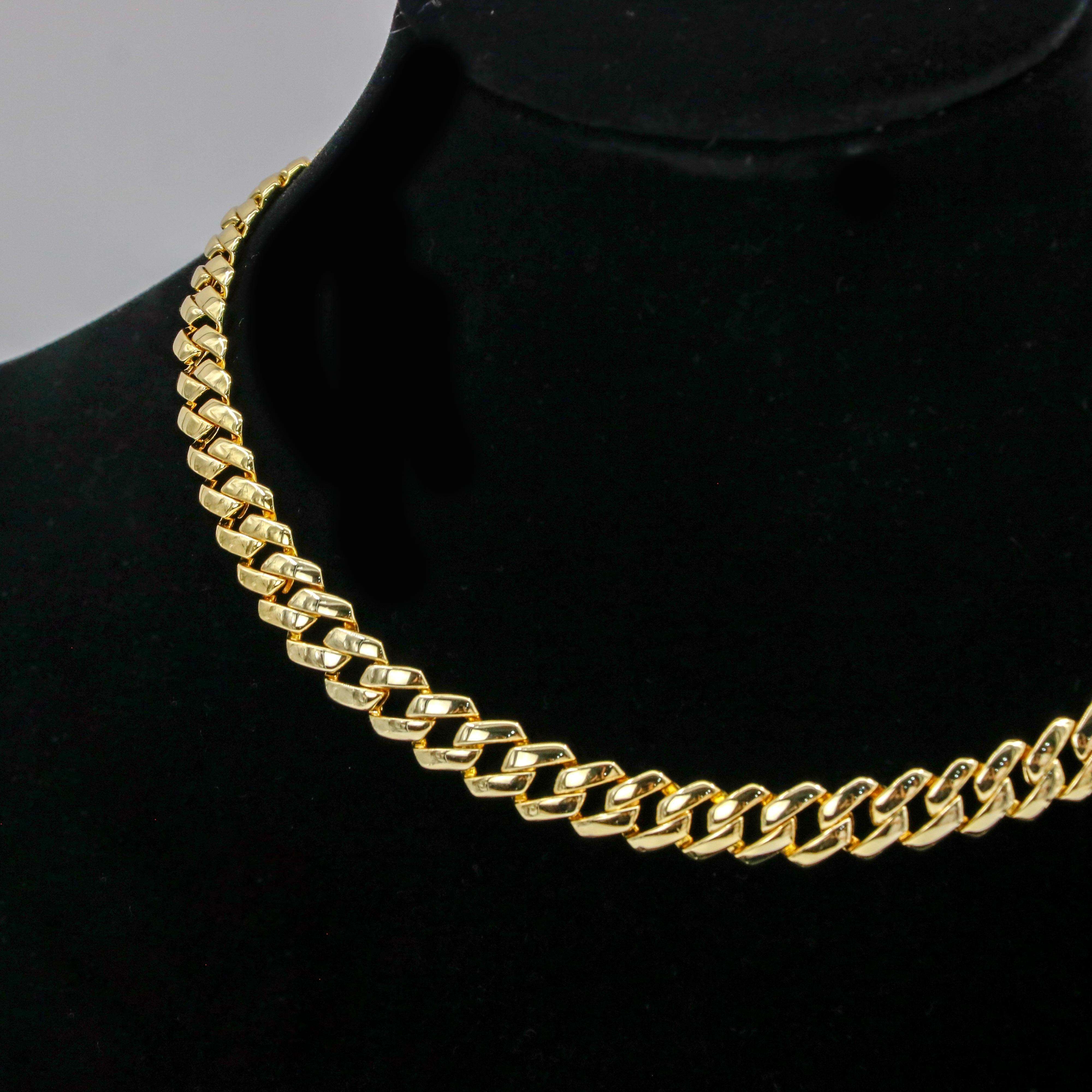 Factory Wholesale Gold Plated Necklace Pendants Customized High Polishing Necklace Custom Cuban Link Chain