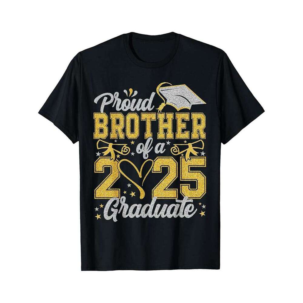 Designer T shirt Proud Brother of a 2025 Senior Graduate Funny Graduation - 220g Tshits