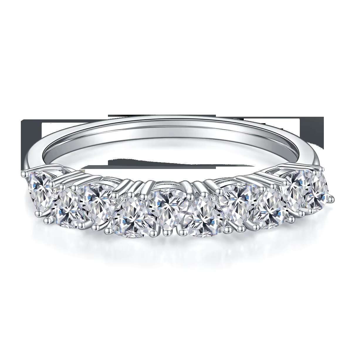 China Wholesale 925 Silver Jewelry Set Ring Moissanite Jewelry Silver Female Wedding Proposal Moissanite Diamond Ring