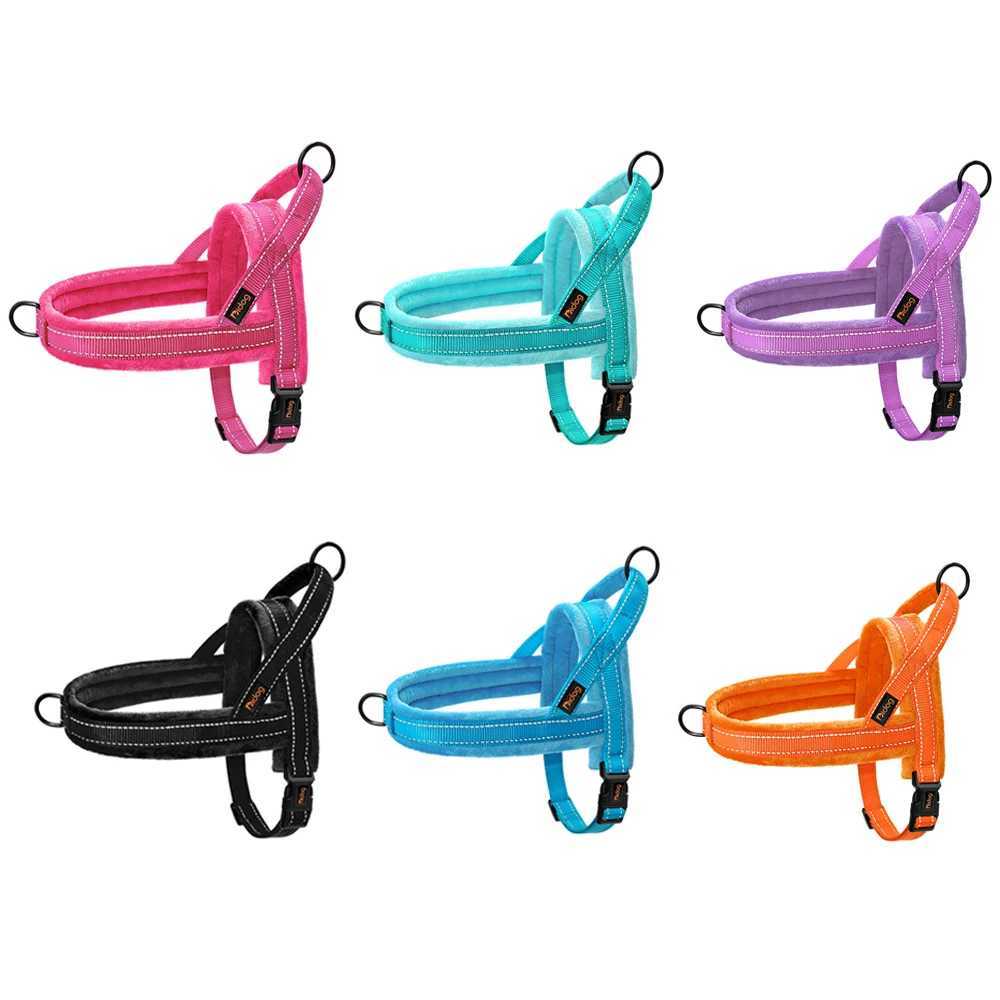 Warm Dog Harness Vest Winter Dog Harnesses Soft Padded Pet Training Harnesses Vests Adjustable For Small Large Dogs Bulldog Pug J251110