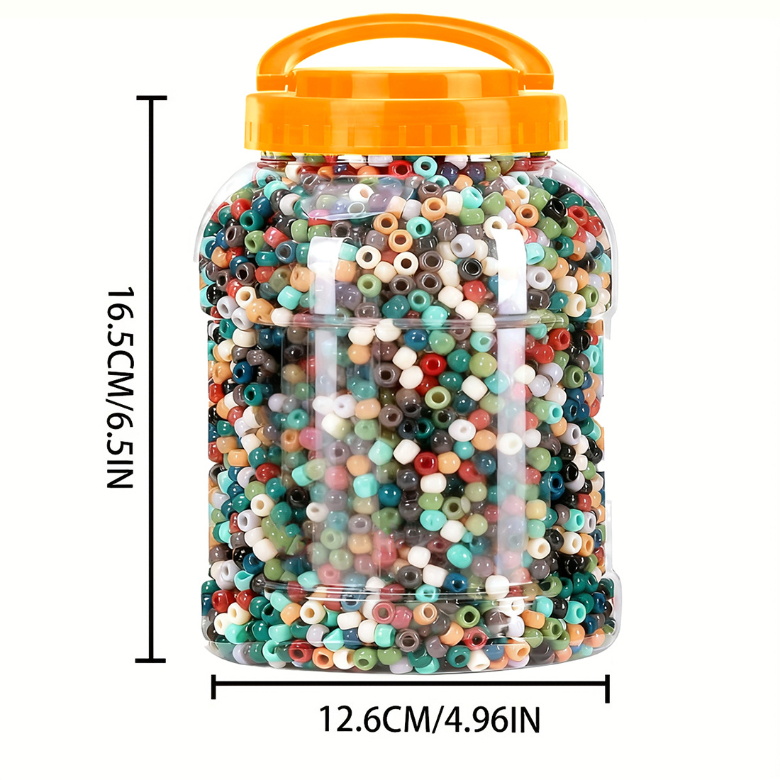 Multi-Color 9mm Pony Beads Kit 3900pcs - Bucket+Portable Storage, Great for Friendship Bracelets, Handmade Jewelry & Crafts