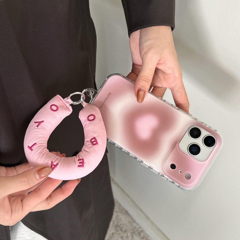 Simple Heart Gradient Phone Case Compatible with iPhone 17/16 Pro Max Cartoon Protective Cover iPhone 15/14 Pro