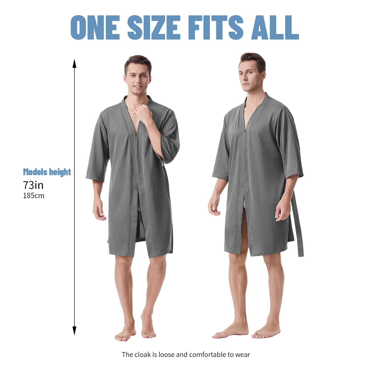 Hitorubo Luxury Soft-Silk Cooling Bathrobe for Comfort & Style