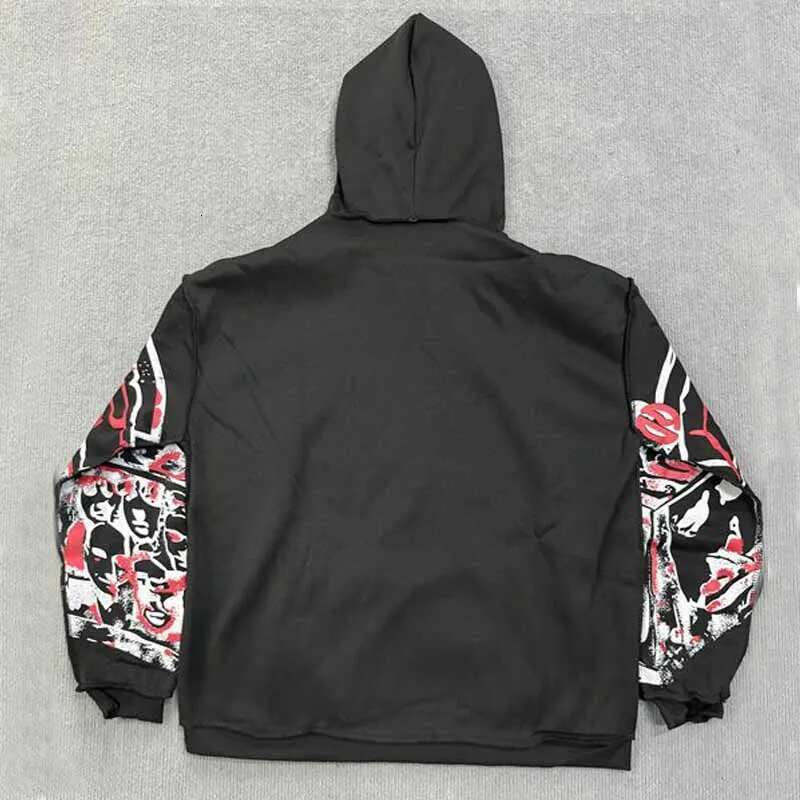 Vintage Y2k Women Coats Streetwear Gothic Casual Alphabet Print Pattern Abstract Fashion Hoodie Haruku Men Clothing