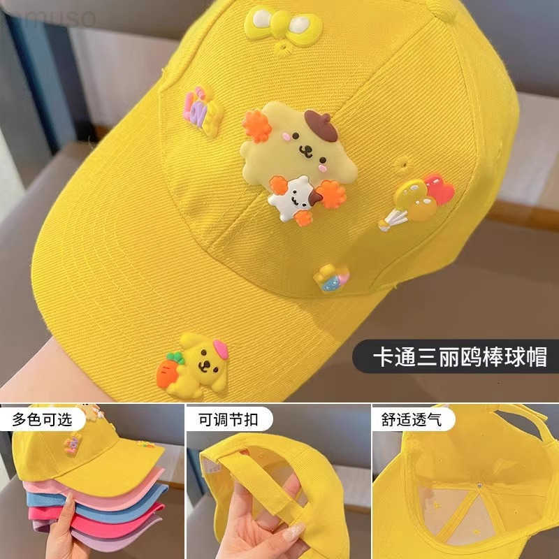 Sanrio 2025 New Childrens Hat Spring and Autumn Baseball Cap Cute Baby Cartoon Duckbill Cap Girls Casual Versatile Hat H251110