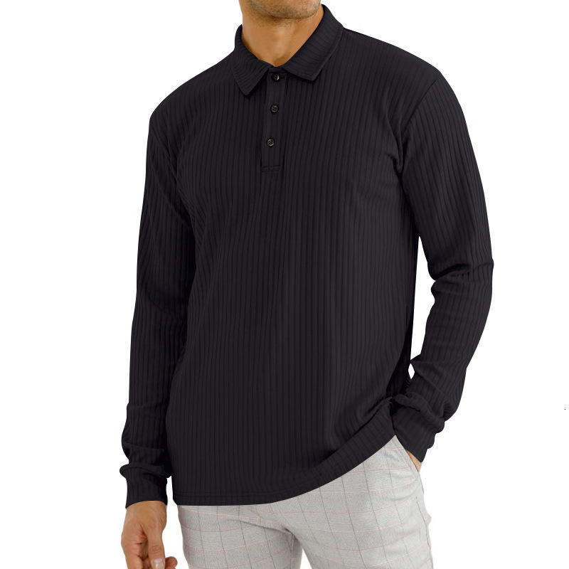 New mens spring and autumn long sleeved mens long sleeved base shirt polo shirt mens