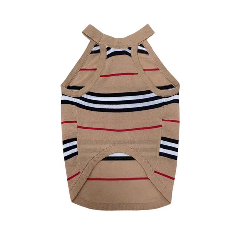 Stylish Striped Design Dog Vest, Soft Knitted Pet Apparel, Fashionable Pet Clothes for Small Medium Dogs, Breathable Dog Tank Top, Trendy Pet Vest for