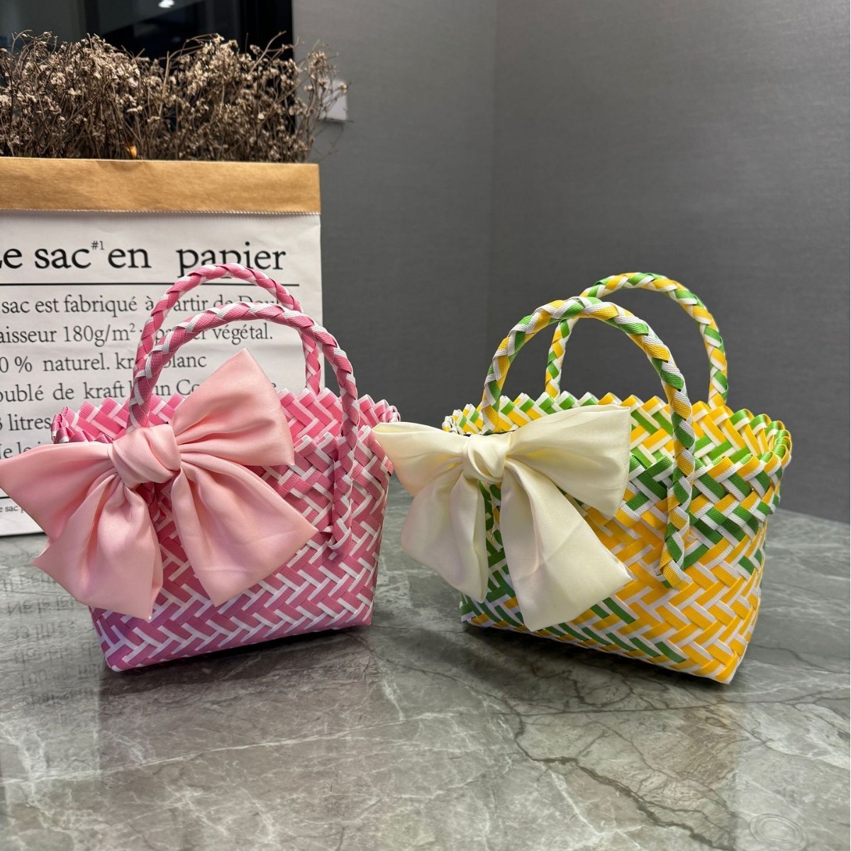 New Women's Designer Bag Handbag Woven Basket Souvenir Basket Beach Bag Women's Bag Outdoor Leisure Bag Multi Functional Bag