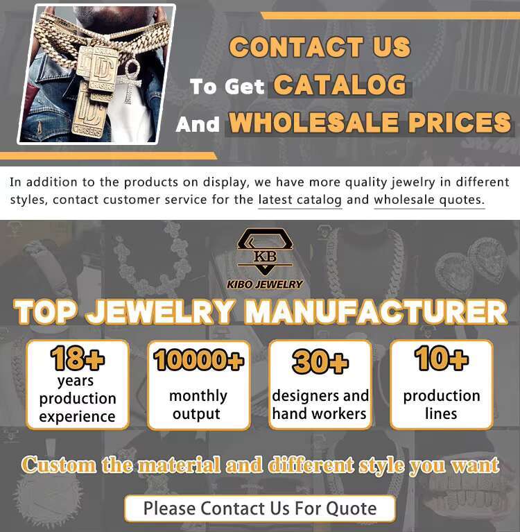 2025 Custom Full of Round Moissanite Hip Hop Style Jewelry Rapper Big Sier Plated Gold Miami Cuban k Chain