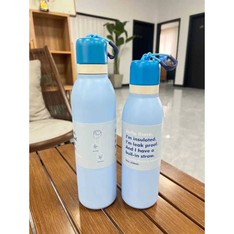 Fashionable cup 18/24oz Stainless Steel Insated Bottle aron Color Series Large Capacity Sports Kettle Outdoor Portable Vacuum Flask Bottle Y251110