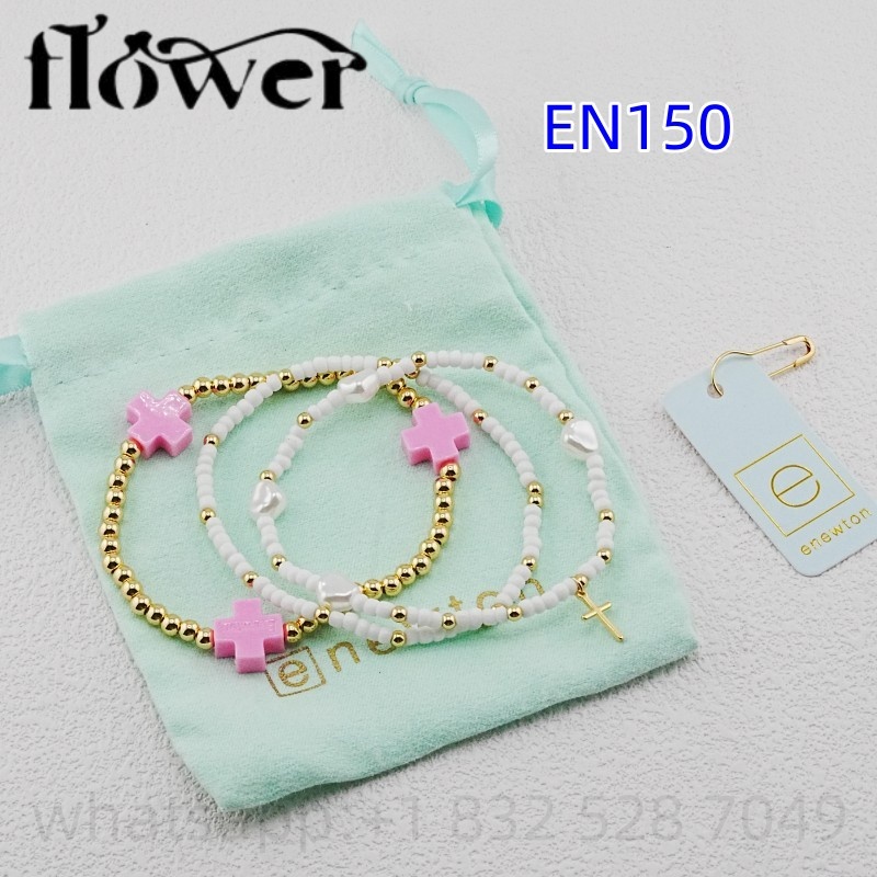1:1 Brand Enewton Brand Nature Stone Bead Cross Bracelets Bangles For Women 2025 Christmas Gift