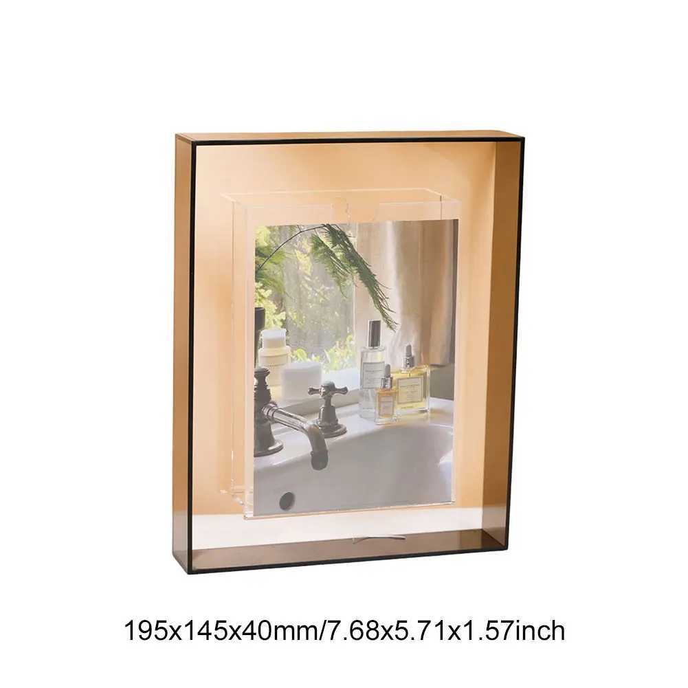 5 Inch Acrylic Double-sided Transparent Photo Frame Suspended Poster Mounting Wall Hanging Picture Display Stand Tabletop Decor L251110 H260306