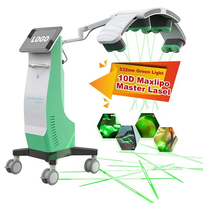 10D Maxlipo 532nm Green Light Lipo Laser Slimming Lipolaser Non-invasive 532nm Laser Green Light Fat Removal 10d 532nm Diode Laser Lipolaser Slimming