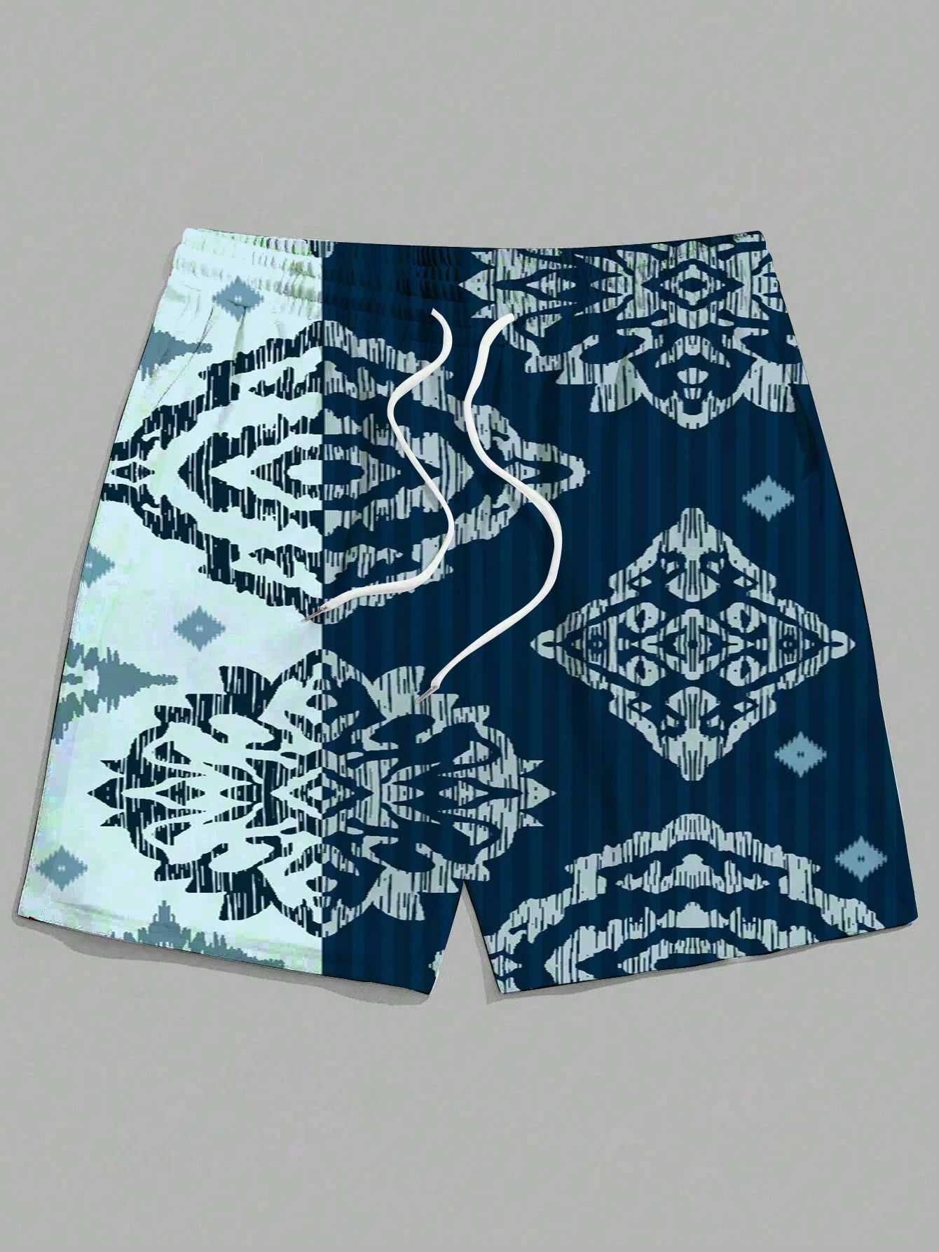 Mens summer shorts casual sports shorts 3D ethnic pattern retro printing Harajuku street hip-hop shorts Hawaiian shorts X250410