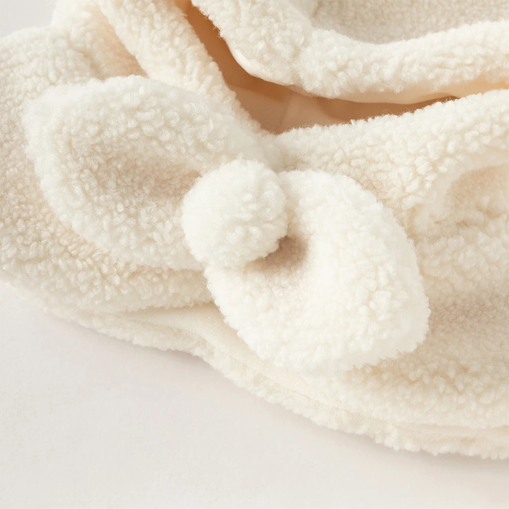 Dave Bella Baby Ear Protection Hat Winter Children Cute Scarf Cap Kids Girl Boy Thicken Warm Hat Fashion Plush Bonnet DB4254213 251103