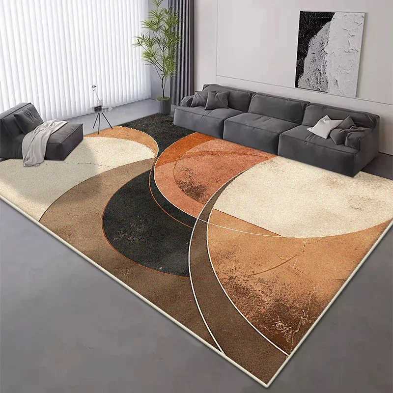 Modern Geometric Carpet for Living Room Nordic Home Decoration Short Velvet Antiskid Rug Bedroom Sofa Foldable Mat Y251110