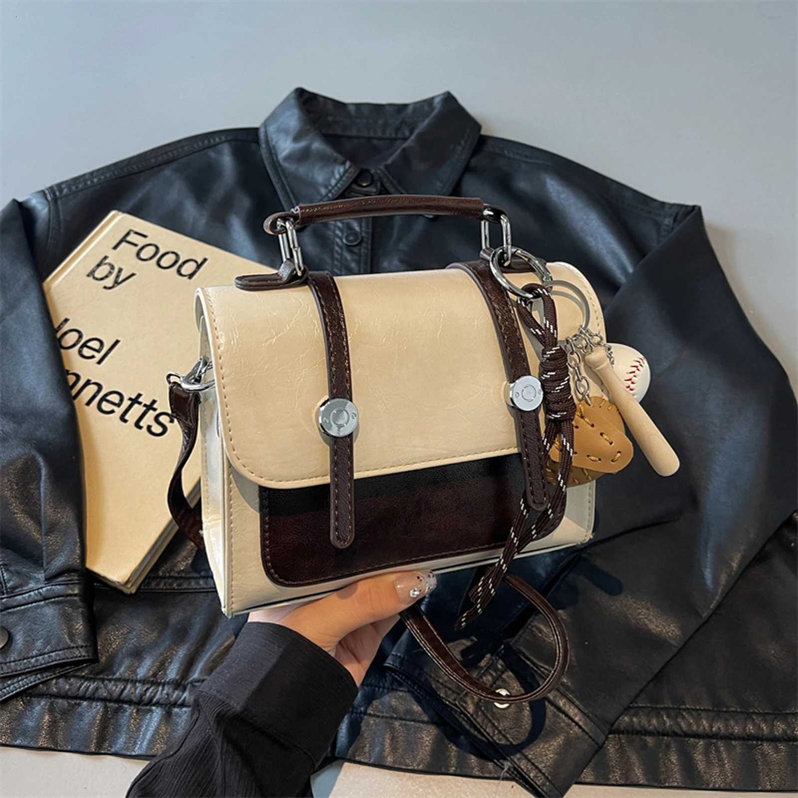 Mini Boston Top-handle Bags for Women PU Leather Solid Color Crossbody Bag with Base Ball Pendant 2025 New Luxury Handbags K251110