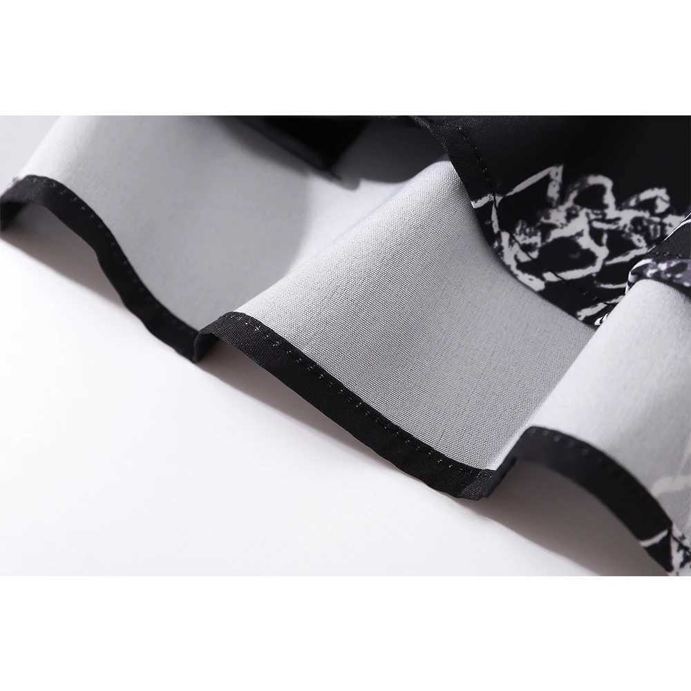 Black Skeleton Dragon casual mens summer thin material mens neck shirt short sleeved top X250410