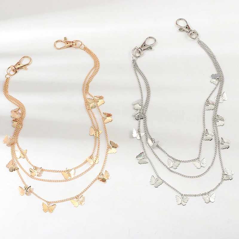 Man pants chain Mti layer hip-hop keychain Trouser jewelry gold silver punk street belt chain X250410